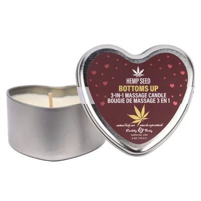 eb hemp seed 3 in 1 massage heart candle bottoms up bottoms up wild blueberries dewy meadow grass sweet wildflowers 113 g