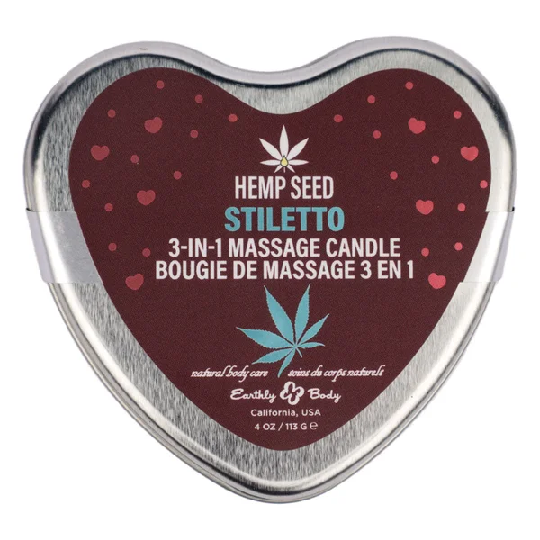 EB Hemp Seed 3 in 1 Massage Heart Candle - Stiletto - Stiletto (Flowering Sage, Wildflower Honey, Creamy Sandalwood) - 113 g — image 2 of 2