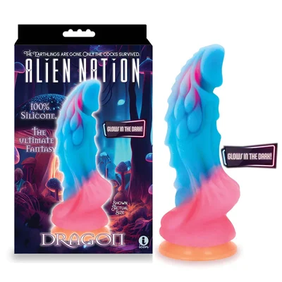 alien nation glow dragon glow in dark rainbow 229 cm fantasy dong