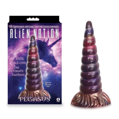 alien nation pegasus metallic coloured 203 cm unicorn fantasy dong