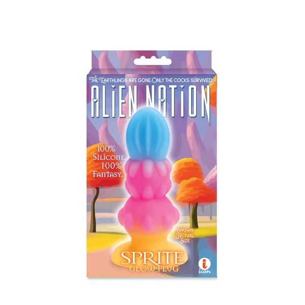 Alien Nation - Sprite - Glow in Dark Coloured 14 cm Fantasy Anal Plug — image 3 of 3