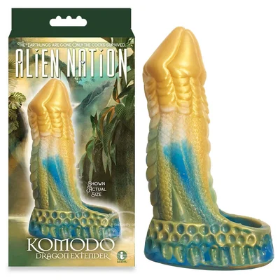 alien nation komodo bluegold 165 cm penis extender fantasy sleeve