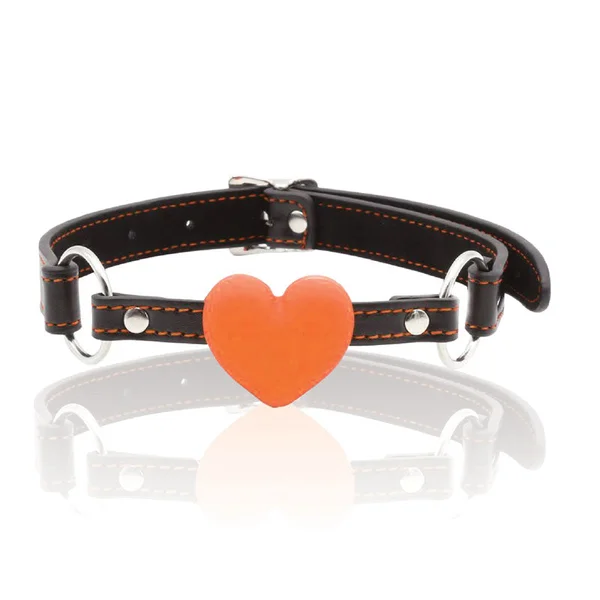 The 9's Orange Is The New Black, Heart Gag - Black/Orange Mouth Restraint — image 2 of 3