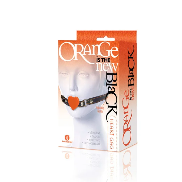 The 9's Orange Is The New Black, Heart Gag - Black/Orange Mouth Restraint — image 3 of 3