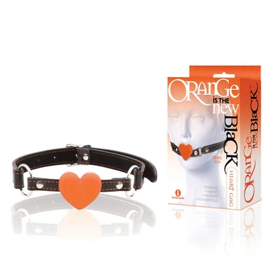 the 9s orange is the new black heart gag blackorange mouth restraint