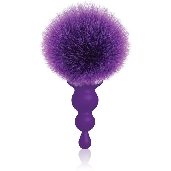 The 9's Cottontails, Beaded, Purple - Purple Butt Plug with Bunny Tail — image 2 of 3