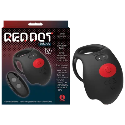 red dot rings v3 black usb rechargeable vibrating cock ball ring with remote