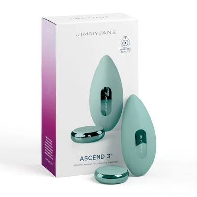 jimmyjane ascend 3 teal 9 cm usb rechargeable stimulator with wireless remote