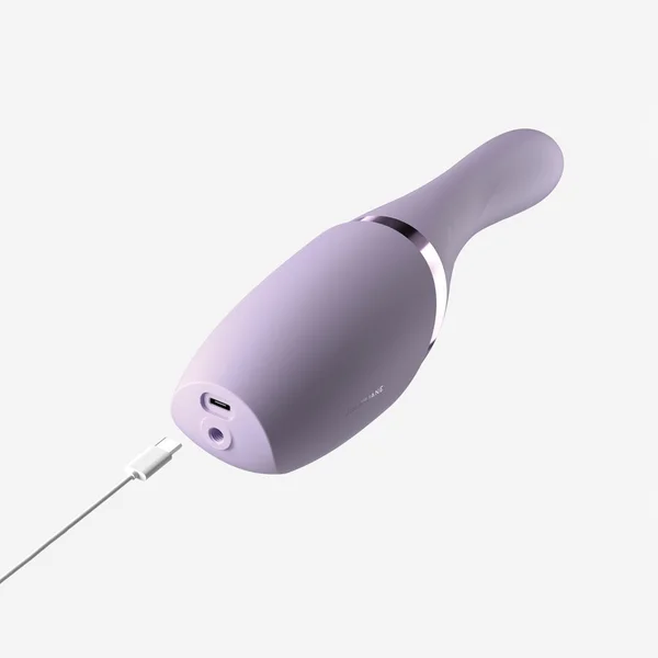 JimmyJane Hello Bang - Purple 27 cm USB Rechargeable Warming & Thrusting Vibrator — image 7 of 9