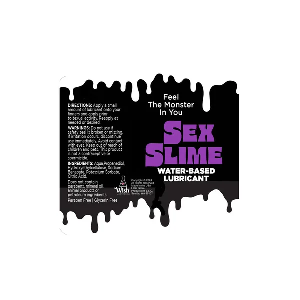 Sex Slime - Purple - Purple Water Based Lubricant - 60 ml Bottle — image 3 of 3