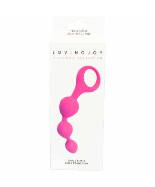 Loving Joy Triple Ripple Anal Beads-Pink — image 7 of 9