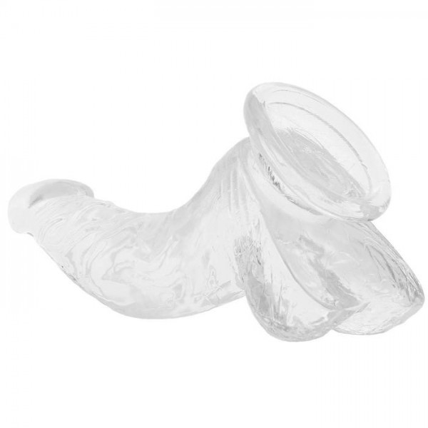7" Clear Suction Cup Dildo With Balls