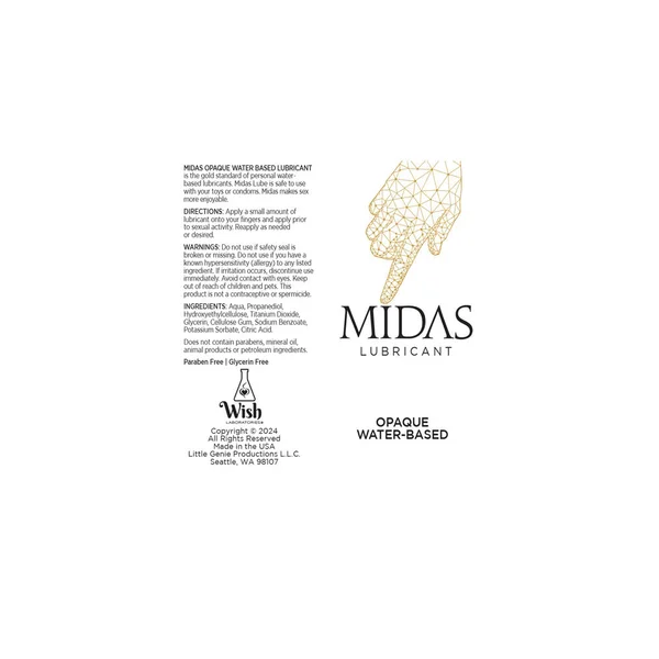 Midas Opaque Water Based Lubricant - 118 ml - Water Based Cum Lube - 118 ml — image 3 of 3