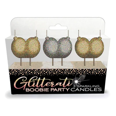 glitterati boobie candle set novelty candles set of 3