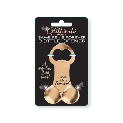 glitterati same penis forever bottle opener novelty bottle opener