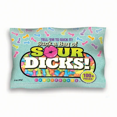 suck a bag of sour dicks novelty pecker lollies 84 grams