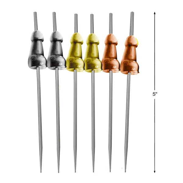 Glitterati Hors d'Oeuvre Picks - 6 Pack - Stainless Steel 18 cm Food Picks - Set of 6 — image 2 of 4