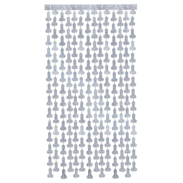 Glitterati - Penis Party Disco Metallic Curtains - Party Doorway Decoration - Set of 2 — image 2 of 3