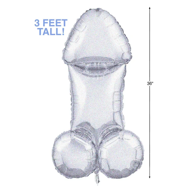 Glitterati - Disco Party Giant Penis Mylar Balloon - Hens Party Novelty - 90 cm Length — image 2 of 2