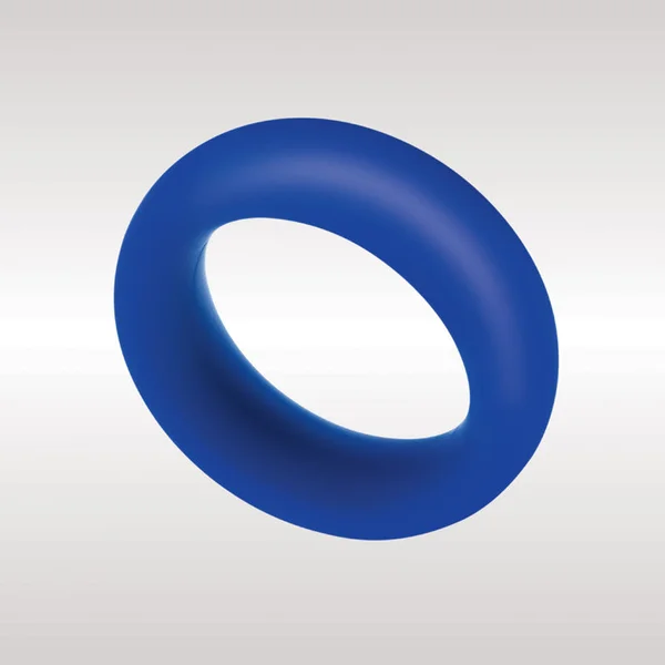 Zolo Extra Thick Silicone Cock Ring - Blue 40 mm Cock Ring — image 4 of 4