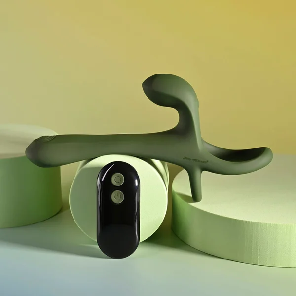 Zero Tolerance STRAP, TAP & GO - Green USB Rechargeable Vibrating & Tapping Penis Sleeve with Wireless Remote — image 12 of 18