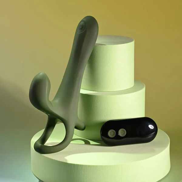 Zero Tolerance STRAP, TAP & GO - Green USB Rechargeable Vibrating & Tapping Penis Sleeve with Wireless Remote — image 2 of 18