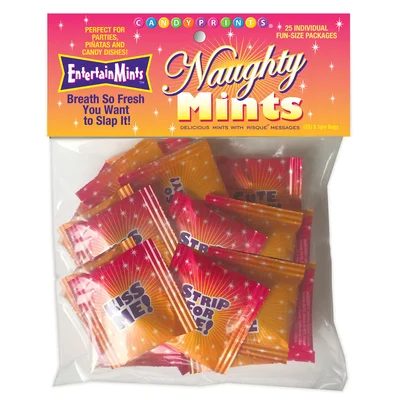 naughty mints bulk bag of 25 party packs