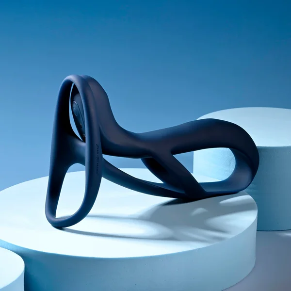 Zero Tolerance BIG TIME - Navy Blue USB Rechargeable Vibrating Penis Sleeve with Wireless Remote — image 15 of 18