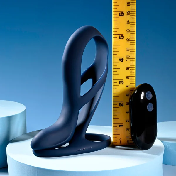 Zero Tolerance BIG TIME - Navy Blue USB Rechargeable Vibrating Penis Sleeve with Wireless Remote — image 8 of 18