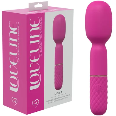 loveline bella pink pink 14 cm usb rechargeable massage wand