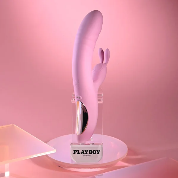 Playboy Pleasure RUB ME RIGHT - Pink 23.2 cm USB Rechargeable Thrusting Rabbit Vibrator — image 12 of 18