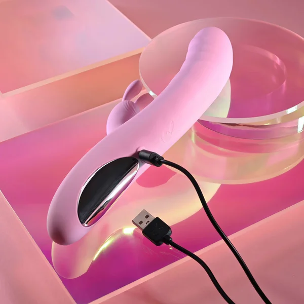Playboy Pleasure RUB ME RIGHT - Pink 23.2 cm USB Rechargeable Thrusting Rabbit Vibrator — image 18 of 18
