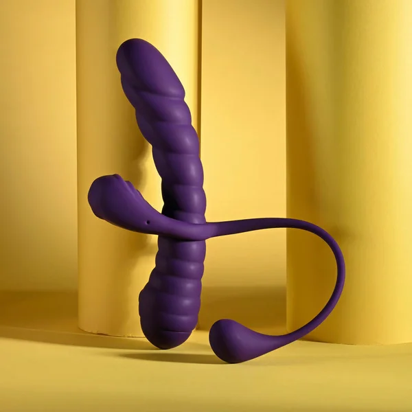 Playboy Pleasure TWISTED PLAYGROUND - Purple USB Rechargeable Vibrator and Cock Ring Kit — image 15 of 18