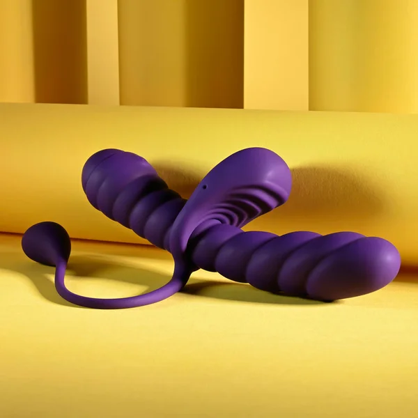 Playboy Pleasure TWISTED PLAYGROUND - Purple USB Rechargeable Vibrator and Cock Ring Kit — image 16 of 18