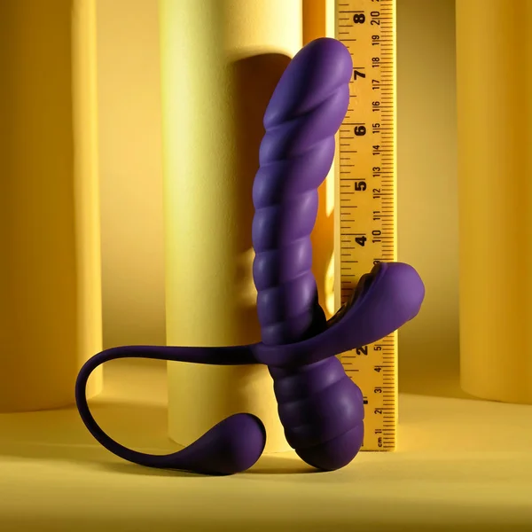 Playboy Pleasure TWISTED PLAYGROUND - Purple USB Rechargeable Vibrator and Cock Ring Kit — image 17 of 18