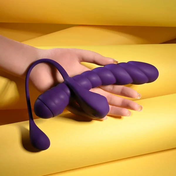 Playboy Pleasure TWISTED PLAYGROUND - Purple USB Rechargeable Vibrator and Cock Ring Kit — image 3 of 18