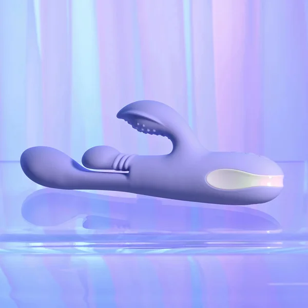 Playboy Pleasure NUBBIN RUBBIN - Purple 24.1 cm USB Rechargeable Thrusting Rabbit Vibrator — image 16 of 18