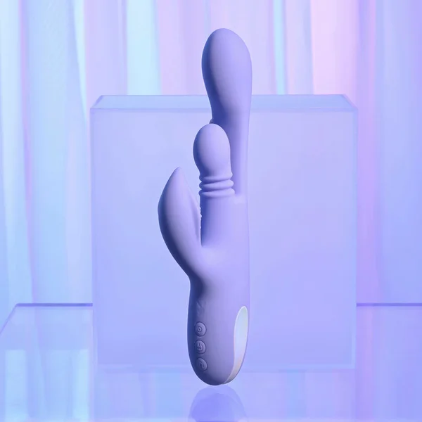 Playboy Pleasure NUBBIN RUBBIN - Purple 24.1 cm USB Rechargeable Thrusting Rabbit Vibrator — image 11 of 18