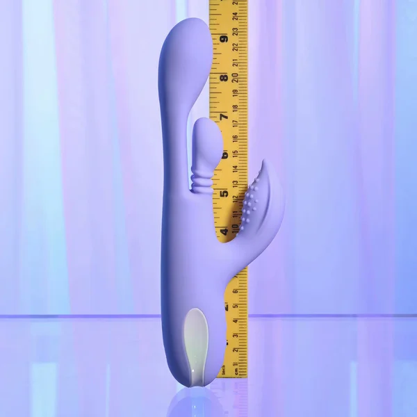 Playboy Pleasure NUBBIN RUBBIN - Purple 24.1 cm USB Rechargeable Thrusting Rabbit Vibrator — image 8 of 18