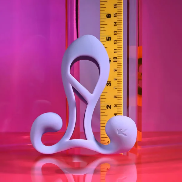 Playboy Pleasure FANTASY CAGE - Purple USB Rechargeable Vibrating Penis Sleeve — image 17 of 18