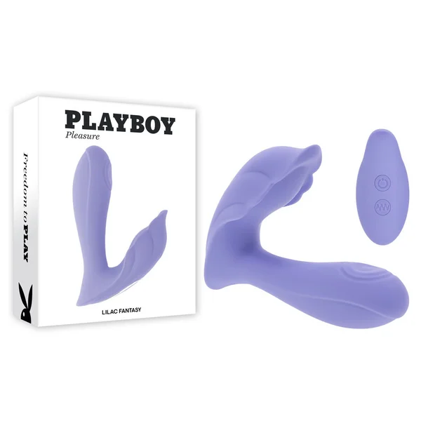Playboy Pleasure LILAC FANTASY - Purple 13.5 cm USB Rechargeable Tapping Vibrator with Remote — image 10 of 18