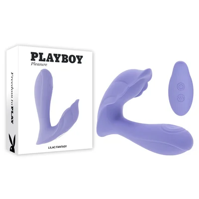 playboy pleasure lilac fantasy purple 135 cm usb rechargeable tapping vibrator with remote