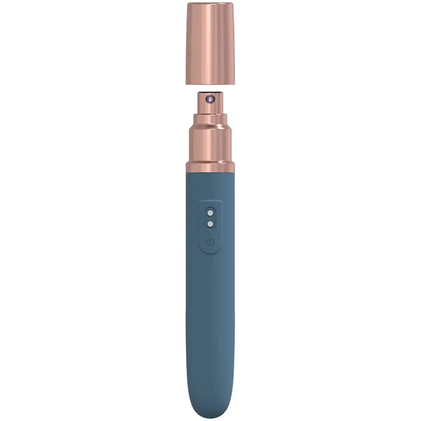 LOVELINE The Traveler - Blue - Blue 17.6 cm USB Rechargeable Vibrator with Lube Applicator — image 2 of 4