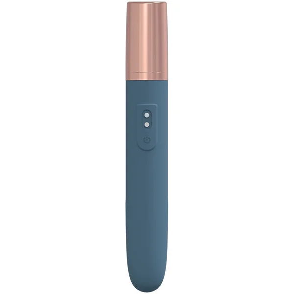 LOVELINE The Traveler - Blue - Blue 17.6 cm USB Rechargeable Vibrator with Lube Applicator — image 3 of 4