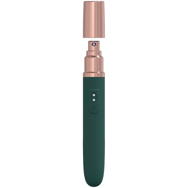 LOVELINE The Traveler - Green - Green 17.6 cm USB Rechargeable Vibrator with Lube Applicator — image 2 of 4