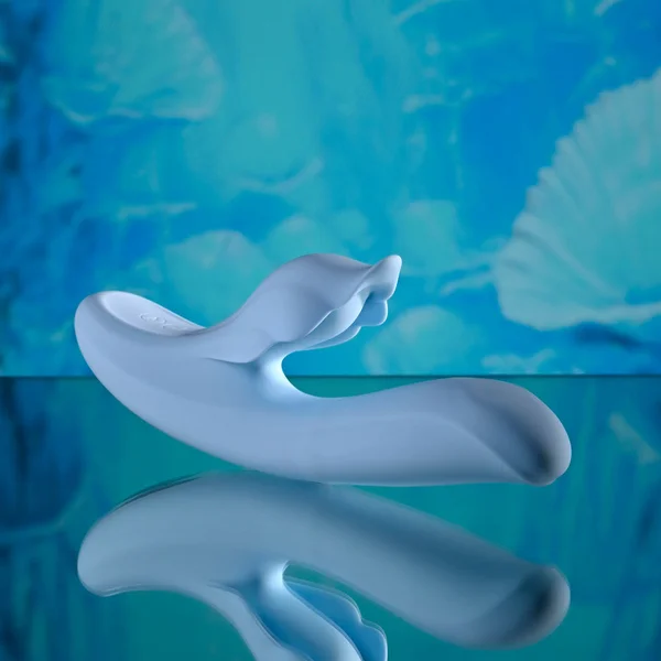 Playboy Pleasure IN BLOOM - Blue 23.5 cm USB Rechargeable Thrusting Tapping & Heating Dual Vibrator — image 16 of 18