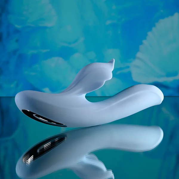 Playboy Pleasure IN BLOOM - Blue 23.5 cm USB Rechargeable Thrusting Tapping & Heating Dual Vibrator — image 6 of 18