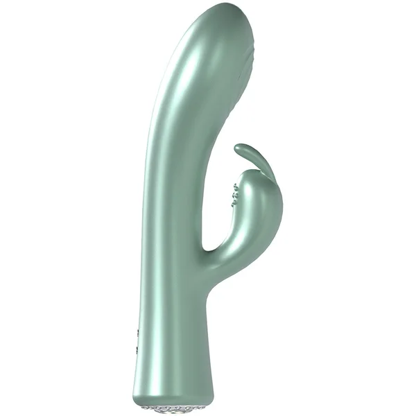 LOVELINE La Perla I - Green - Pearlescent Green 19.2 cm USB Rechargeable Rabbit Vibrator — image 3 of 4