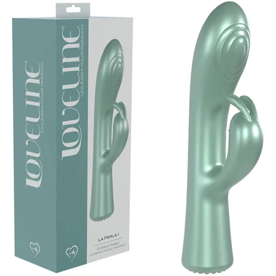 loveline la perla i green pearlescent green 192 cm usb rechargeable rabbit vibrator