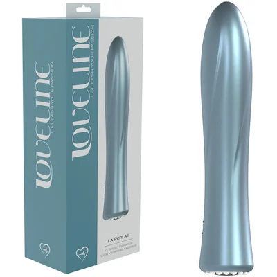 loveline la perla ii blue pearlescent blue 192 cm usb rechargeable vibrator